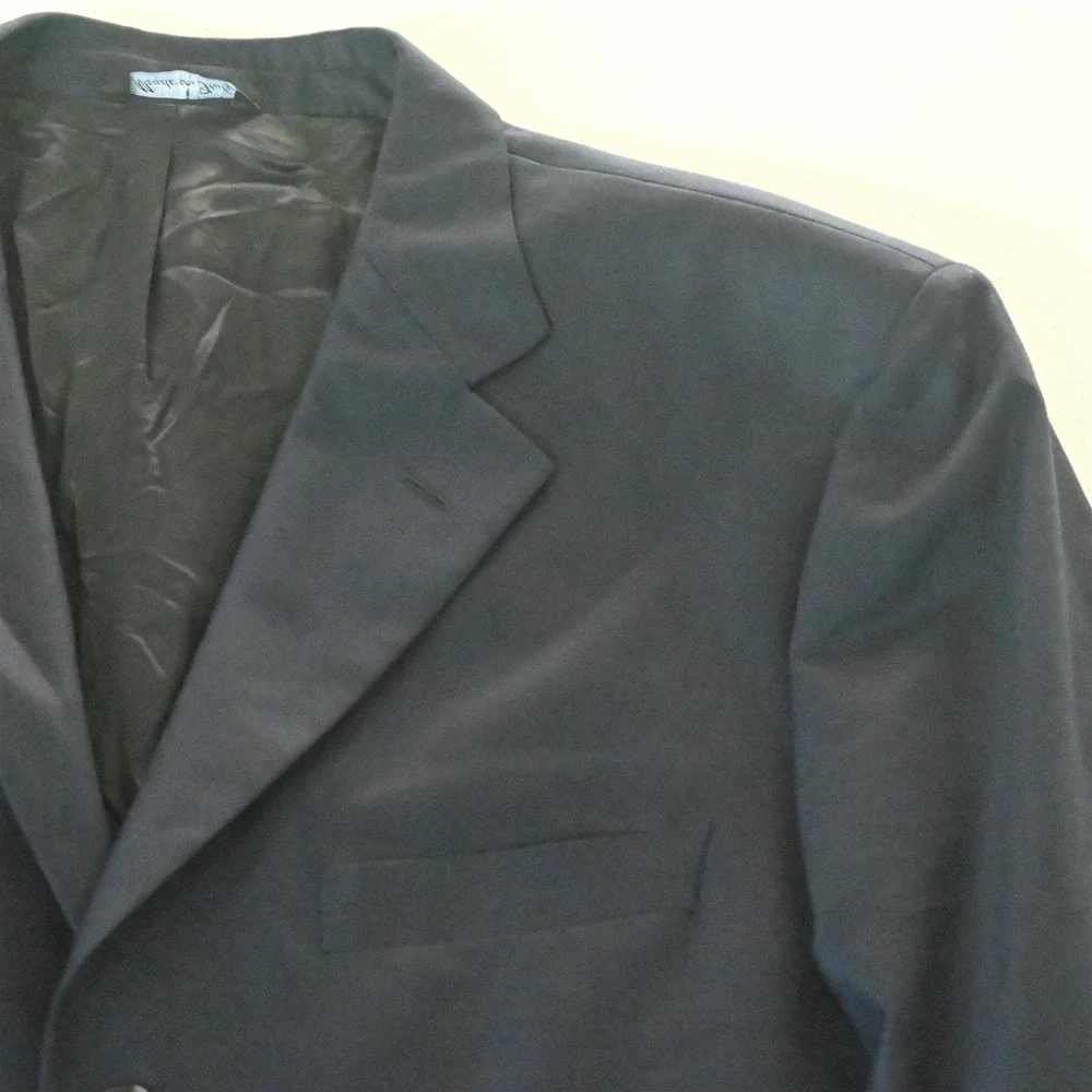 G. Mazoni‎ 44R Herringbone Loro Piana Super 120s Italy Blazer Jacket Sport Coat